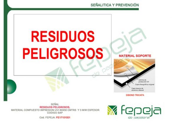 cartel residuos peligrosos